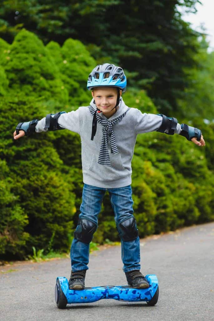 hoverboard safety gear: kids helmet, wrist guards and knee pad set