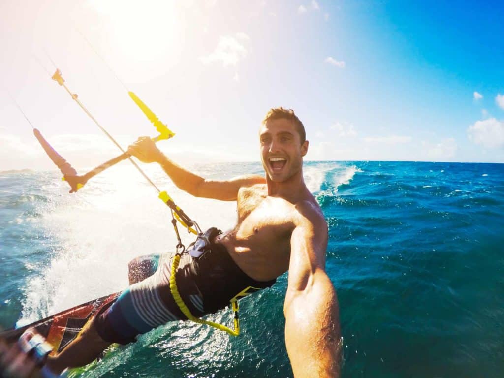 activites like water kiteboarding